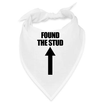 Found The Stud Carpenter Humor Lustiger Herren-Stu - Bandana - Weiß - Vorne