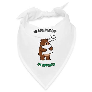 Schläfriger Bär - Bandana - Weiß - Vorne