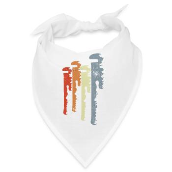 Vintage Rohrzange Skizze - Bandana - Weiß - Vorne