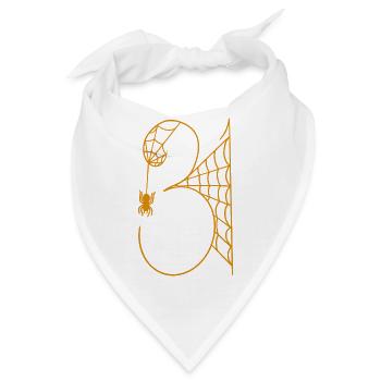 Halloween Tag 31 Spinnweben - Bandana - Weiß - Vorne