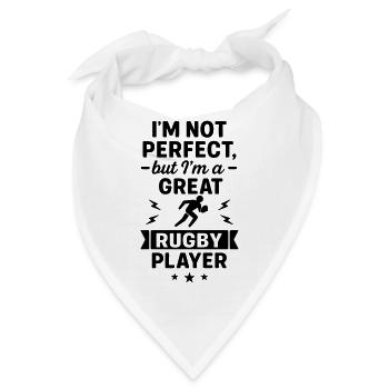 Super Rugbyspieler Sport Lustig - Bandana - Weiß - Vorne