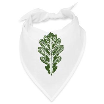 Eichenblatt / Blätter Design - Bandana - Weiß - Vorne
