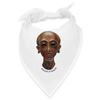Altägypten Portrait in Erdtönen - Bandana - Weiß - Vorne