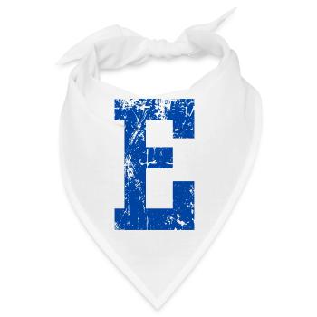 Letter e sport retro - Bandana - Weiß - Vorne