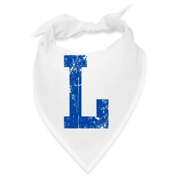 Letter L Sport Retro - Bandana - Weiß - Vorne