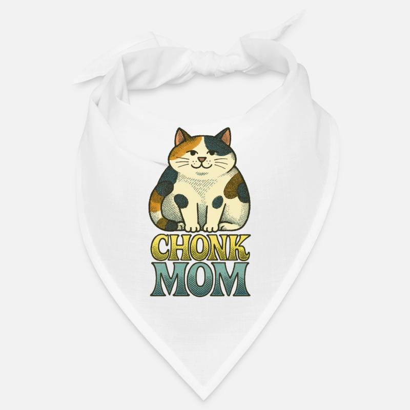 Chonk Cat Mom Imprimé rétro Bandana