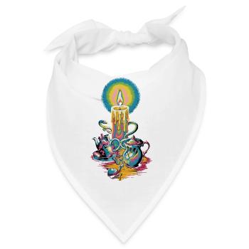 Glaubenslicht Kerze Retro Spirit Design - Bandana - Weiß - Vorne
