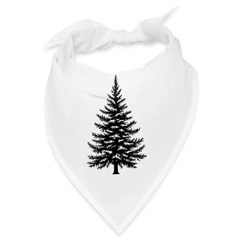 Baum Fichte Tanne Nadelbaum Vektor - Bandana - Weiß - Vorne