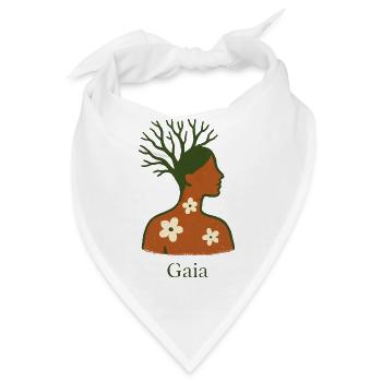 Gaia – Mutter Natur – Baum des Lebens - Bandana - Weiß - Vorne