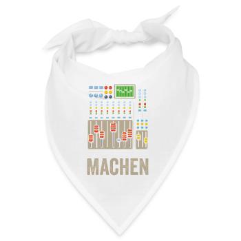 Ja ich weiß was Knöpfe tun Tontechniker - Bandana - Weiß - Vorne