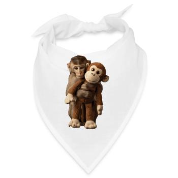 Viral Punch Monkey Geschenkidee Souvenir - Bandana - Weiß - Vorne
