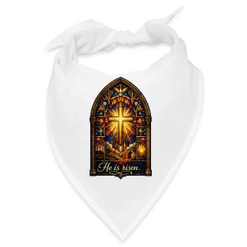 He is Risen Ostern Jesus - Bandana - Weiß - Vorne