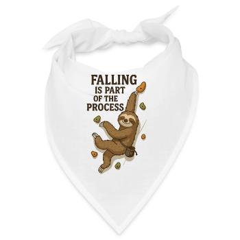 Bouldern Faultier – Falling is part of the Process - Bandana - Weiß - Vorne