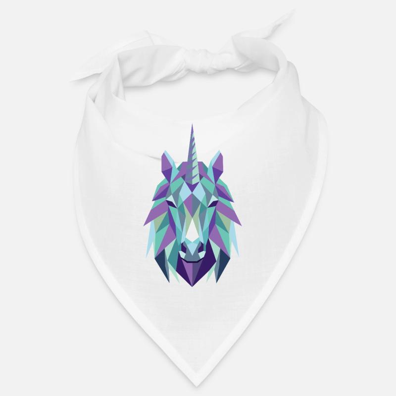Polygone de licorne turquoise violet Bandana