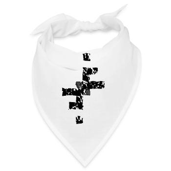 Zerbrochener Diamant in Schwarz - Bandana - Weiß - Vorne