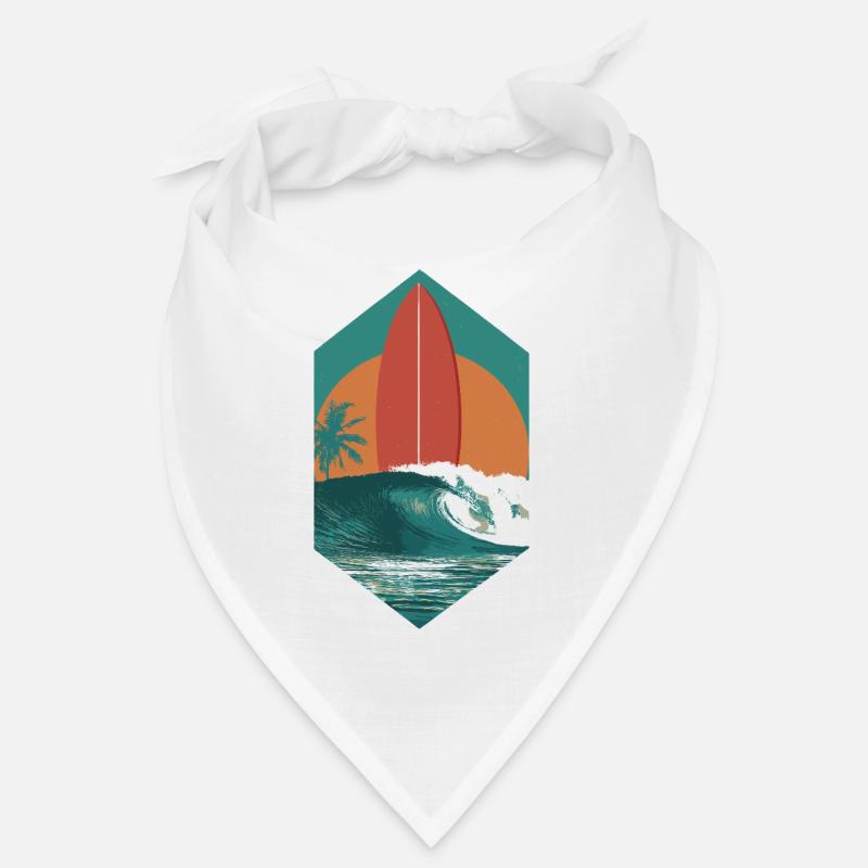 Sunset Surfboard Retro Wave Bandana