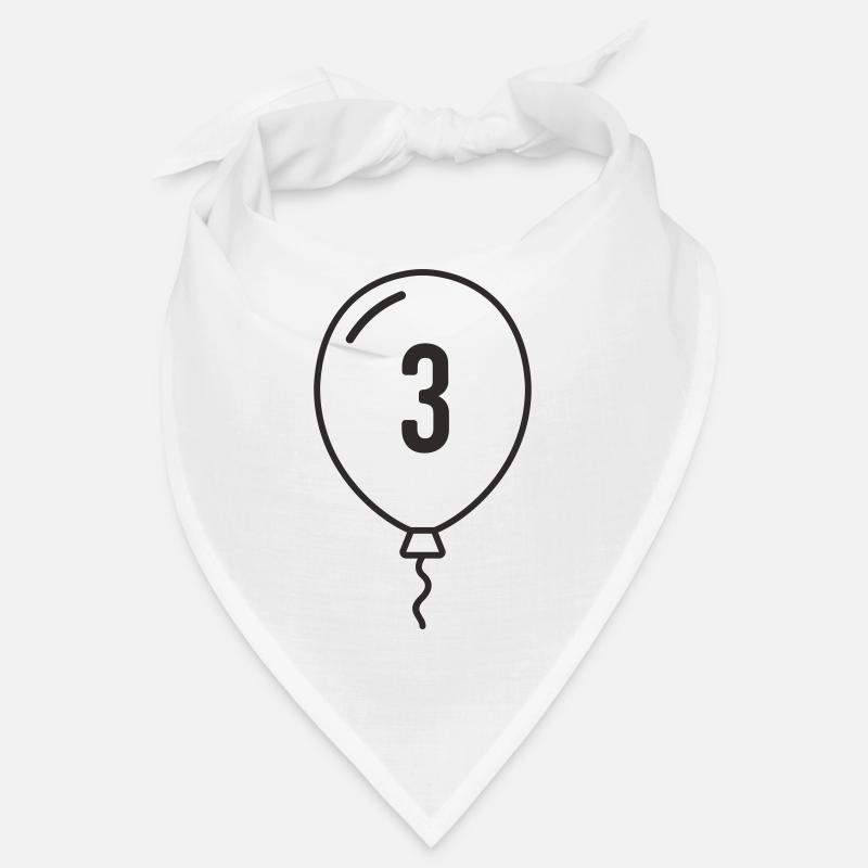 Ballon numéro 3 – Conception d’anniversaire et de fête Bandana