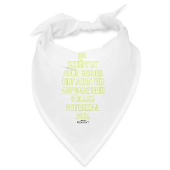Neon Motivationszitat Potenzial entfalten - Bandana - Weiß - Vorne