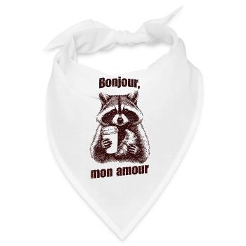 Bonjour mon amour - Bandana - Weiß - Vorne