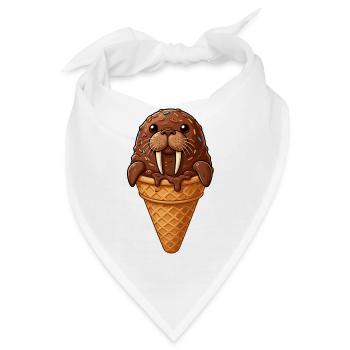Walrus Eiscreme Traum - Bandana - Weiß - Vorne