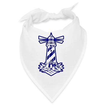Leuchtturm Küste Symbol - Bandana - Weiß - Vorne