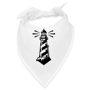 Leuchtturm Küste Symbol - Bandana - Weiß - Vorne