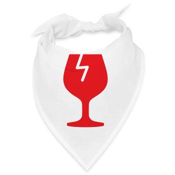 Zerbrechliches Glas-Solid-Icon-Griff mit Sorgfalt Versand - Bandana - Weiß - Vorne