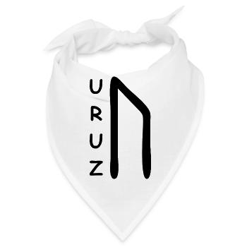 Uruz Rune Runen - Bandana - Weiß - Vorne