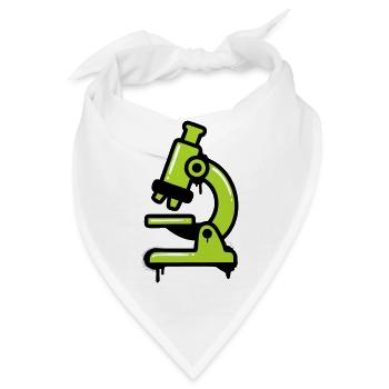 Mikroskop Graffiti Logo - Bandana - Weiß - Vorne