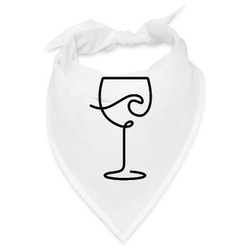 Weinglas für Weinliebhaber und Auszeit - Bandana - Weiß - Vorne