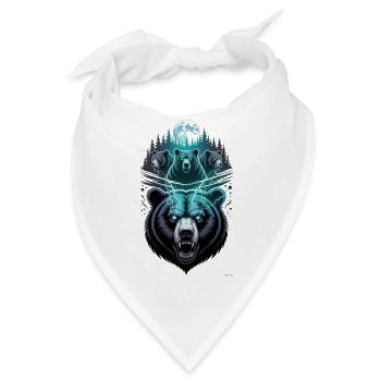 Lightning Bear Wildladungsdesign. - Bandana - Weiß - Vorne