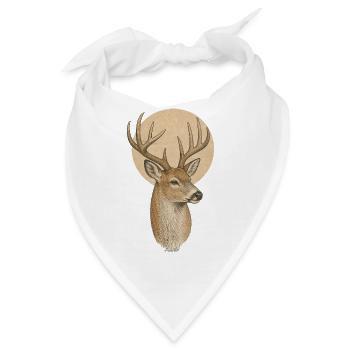 Rehbock Geweih - Bandana - Weiß - Vorne