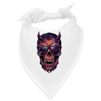 Poly Art Halloween Vampir - Bandana - Weiß - Vorne