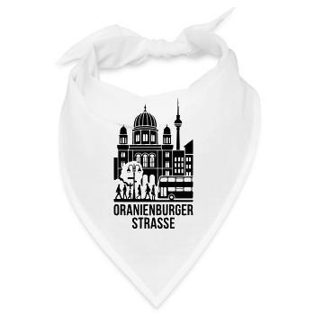 Oranienburger Straße Berlin Souvenir - Bandana - Weiß - Vorne