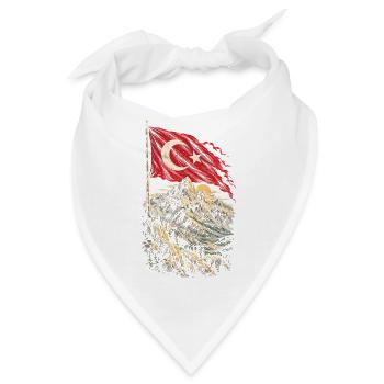 Türkei Türken Türkin Türke Türkiye - Bandana - Weiß - Vorne
