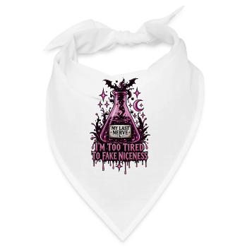 Zu müde, NICENESS zu faken – Pink Potion - Bandana - Weiß - Vorne