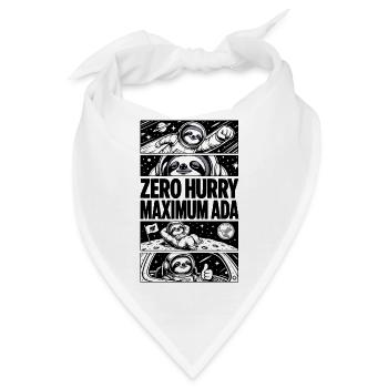 Zero Hurry Maximum Nada – Weltraumfaultier - Bandana - Weiß - Vorne