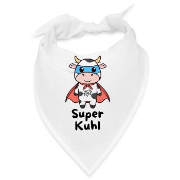 Super Kuhl – Superhelden Kuh - Bandana - Weiß - Vorne