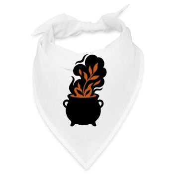 Hexenkessel Zaubertrank Logo - Bandana - Weiß - Vorne
