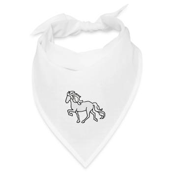 Islandpferd, Schimmel, hell - Bandana - Weiß - Vorne