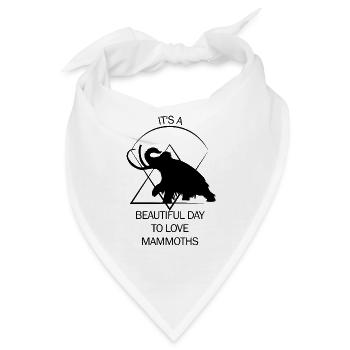 Lustiges Mammut Steinzeit Eiszeit Design Urzeit - Bandana - Weiß - Vorne