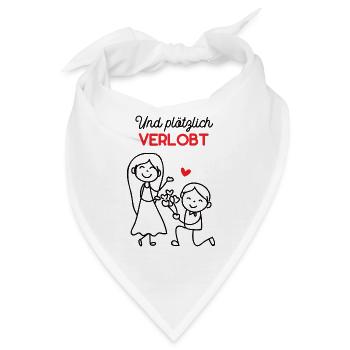 Antrag Zur Verlobung Und Plötzlich Verlobt Heirat - Bandana - Weiß - Vorne