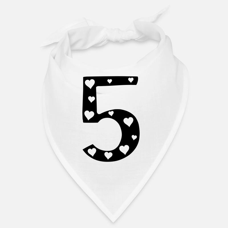 5 Birthday with heart Bandana