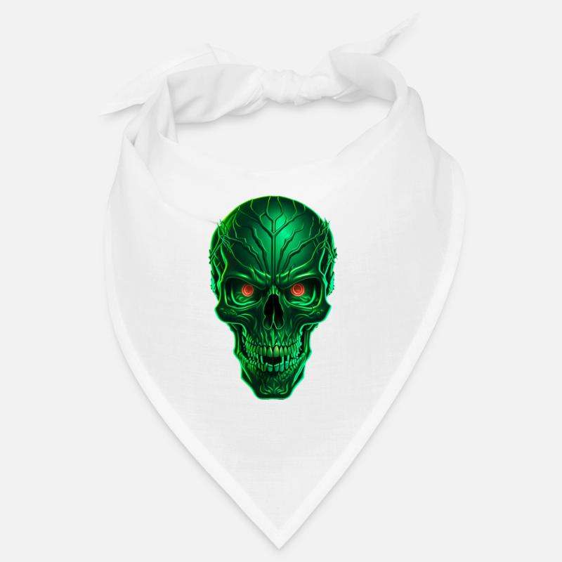 Green Techno Skull Bandana