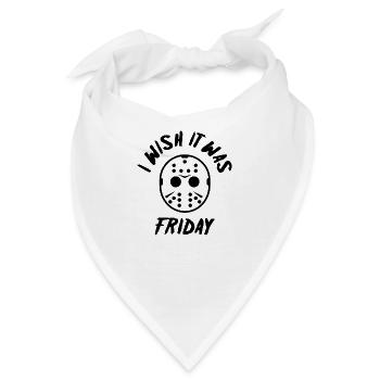 Ich wünschte, es wäre Freitag - Bandana - Weiß - Vorne