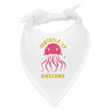 Tenacle-ly Awesome - Qualle mit Tentakeln - Bandana - Weiß - Vorne