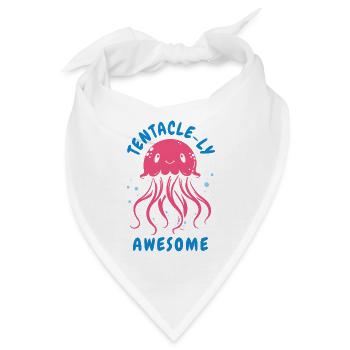 Tenacle-ly Awesome - Qualle mit Tentakeln - Bandana - Weiß - Vorne