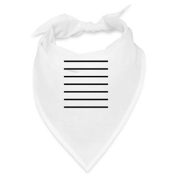 Gitter Linien Vorlage - Bandana - Weiß - Vorne