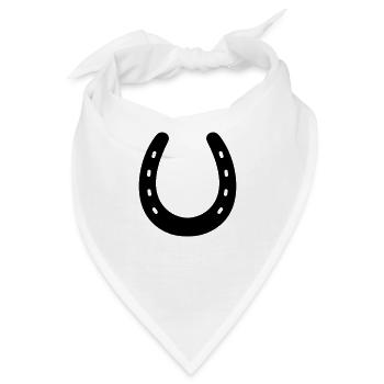 Hufeisen Clipart Symbol Form Pferde - Bandana - Weiß - Vorne
