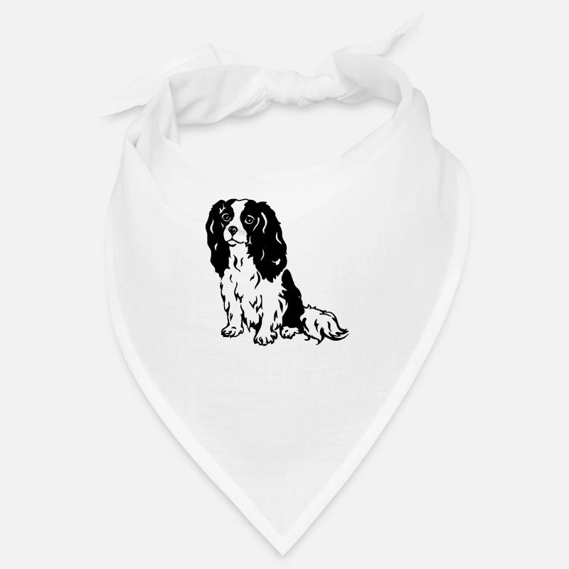 Cavalier King Charles Spaniel - Bandana - blanc